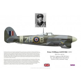 Peter Lefevre DFC, Typhoon Mk Ib EJ917, OC No 266 Squadron RAF, 1943