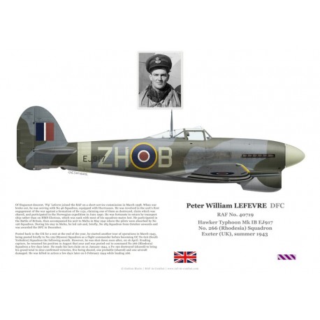 Peter Lefevre DFC, Typhoon Mk Ib EJ917, OC No 266 Squadron RAF, 1943