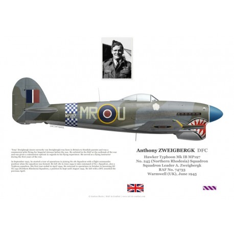 Anthony Zweigbergk DFC, Typhoon Mk Ib MP197, OC No 245 Squadron RAF, 1945