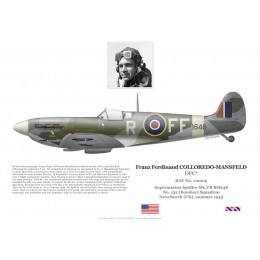 Franz Colloredo-Mansfeld DFC, Spitfire Mk V BM648, No 132 Squadron RAF, 1944