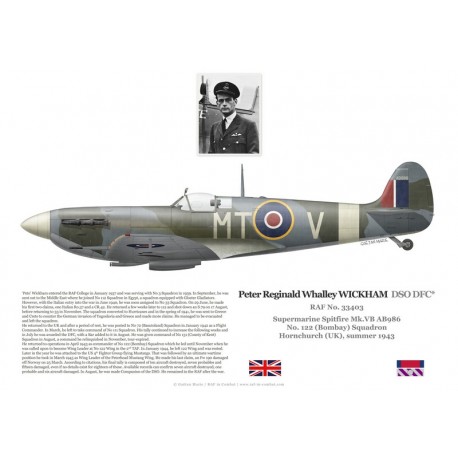 Peter Wickham DSO DFC, Spitfire Mk V AB986, No 122 Squadron RAF, 1943