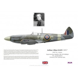 Arthur Glen DFC, Spitfire Mk XII MB858, No 41 Squadron RAF, 1944