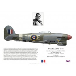 Yves Ezanno DFC, Typhoon Mk Ib MN882, No 198 Squadron, 1944