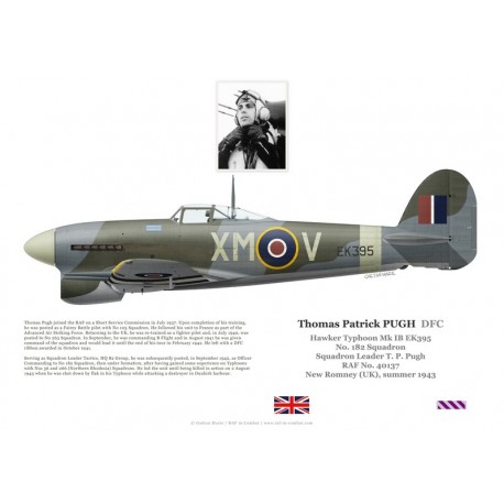 Thomas Pugh DFC, Typhoon Mk Ib EK395, OC No 182 Squadron, 1943