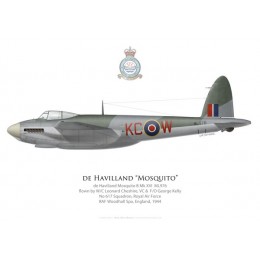 Mosquito B Mk XVI, W/C Leonard Cheshire VC & F/O George Kelly, No 617 Squadron, Royal Air Force, Woodhall Spa, 1944