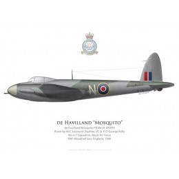 Mosquito FB Mk VI, W/C Leonard Cheshire VC & F/O George Kelly, No 617 Squadron, Royal Air Force, Woodhall Spa, 1944