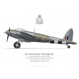 Mosquito FB Mk VI, W/C Tait & S/L Walker, No 617 Squadron, Royal Air Force, Woodhall Spa, 1944