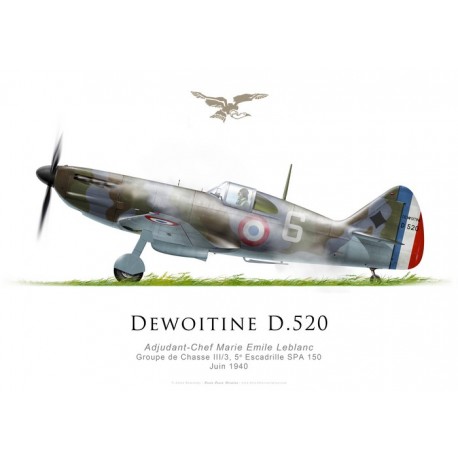 Dewoitine D.520, A/C Marie Emile Leblanc, GC III/3, SPA 150, French Air Force, June 1940