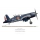 F4U-7 Corsair, Flottille 14.F, French Navy, Bois-Belleau aircraft carrier, Indochina, 1954