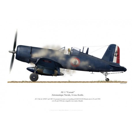 AU-1 Corsair, Flottille 14.F, Bach-Maï, Indochine, 1954