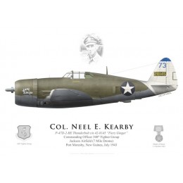 P-47D Thunderbolt "Fiery Ginger", Col. Neel Kearby, CO 348th FG, Nouvelle-Guinée, 1943