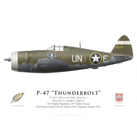 P-47C Thunderbolt Holy Joe, Lt. Joseph Egan, 63rd FS, 56th FG
