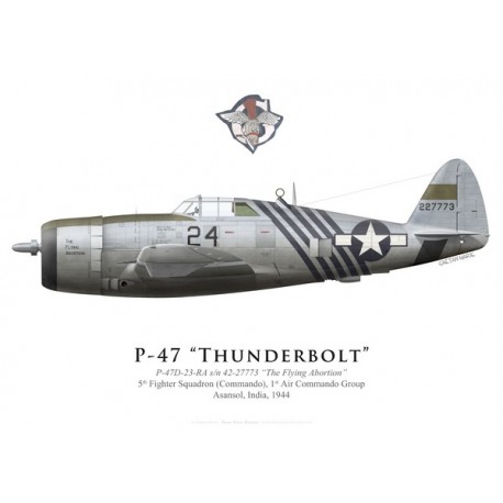 P-47D Thunderbolt "The Flying Abortion", 5th FS (Commando), 1st ACG, India, 1944