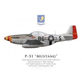 P-51D Mustang "Old Crow", Clarence "Bud" Anderson, 363rd Fighter Squadron, 357th Fighter Group (late markings)