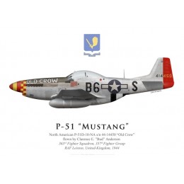 P-51D Mustang "Old Crow", Clarence "Bud" Anderson, 363rd Fighter Squadron, 357th Fighter Group (décoration tardive)