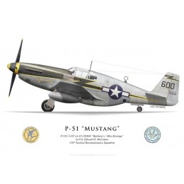 P-51C (F-6C) Mustang "Barbara's/Miss Revenge", Lt.Col. Edward O. McComas, 118th Tactical Reconnaissance Squadron