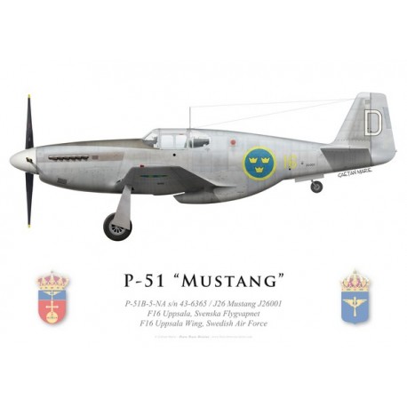 P-51B Mustang, Wing F16, Flygvapnet (Armée de l'air suédoise), Uppsala