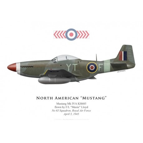 Mustang Mk IV, F/L "Maxie" Lloyd, No 65 Squadron, Royal Air Force, 1945