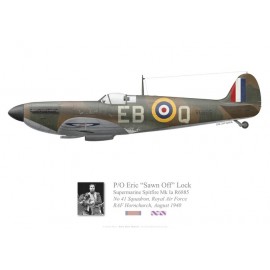 Spitfire Mk Ia, P/O Erick Lock, No 41 Squadron, Royal Air Force, 1940