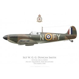 Spitfire Mk Ia, Sgt W. G. G. Duncan Smith, No 611 Squadron, Royal Air Force, December 1940