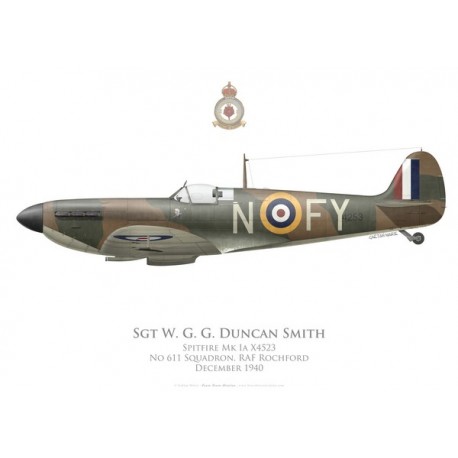 Spitfire Mk Ia, Sgt W. G. G. Duncan Smith, No 611 Squadron, Royal Air Force, décembre 1940