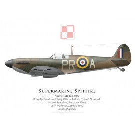 Spitfire Mk Ia, F/O Tadeusz "Novi" Nowierski, No 609 Squadron, Royal Air Force, August 1940