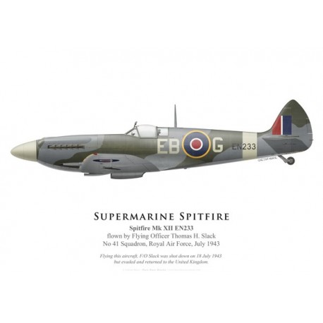Spitfire Mk XII, F/O Thomas Slack, No 41 Squadron, Royal Air Force, July 1943