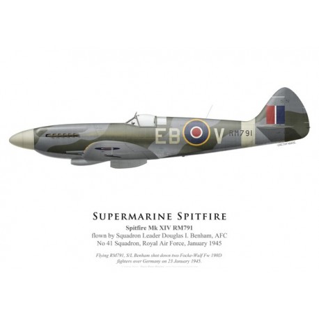 Spitfire Mk XIV RM791, S/L Douglas Benham, No 41 Squadron, Royal Air Force, January 1945