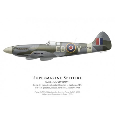 Spitfire Mk XIV RM791, S/L Douglas Benham, No 41 Squadron, Royal Air Force, janvier 1945