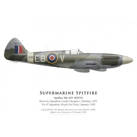 Spitfire Mk XIV RM791, S/L Douglas Benham, No 41 Squadron, Royal Air Force, January 1945