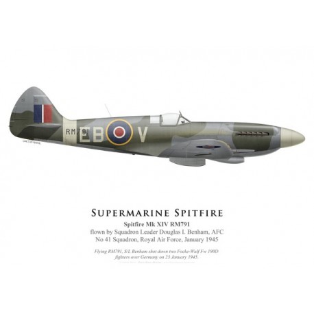 Spitfire Mk XIV RM791, S/L Douglas Benham, No 41 Squadron, Royal Air Force, janvier 1945