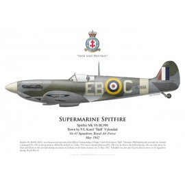 Spitfire Mk Vb, F/L Karel ‘Šůdl’ Vykoukal, No 41 Squadron, Royal Air Force, mai 1942