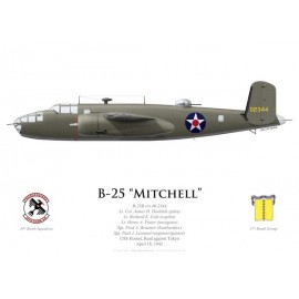 B-25B Mitchell, Lt. Col. James Doolittle, USS Hornet, Doolittle Raid, 18 April 1942
