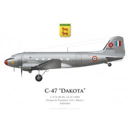 C-47A Dakota, Groupe de Transport 1/64 "Béarn", Indochine