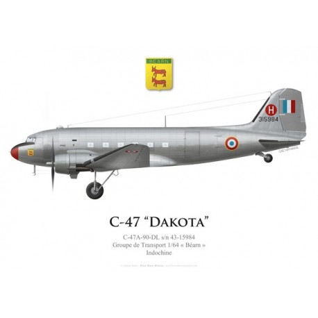 C-47A Dakota, Groupe de Transport 1/64 "Béarn", French Air Force, Indochina