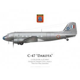 C-47A Dakota, Groupe de Transport 2/64 "Anjou", Than Son Nhut, Indochine