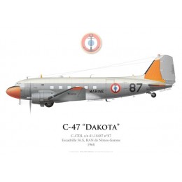 C-47 Dakota n°87, Escadrille 56.S, BAN Nîmes-Garons, 1968